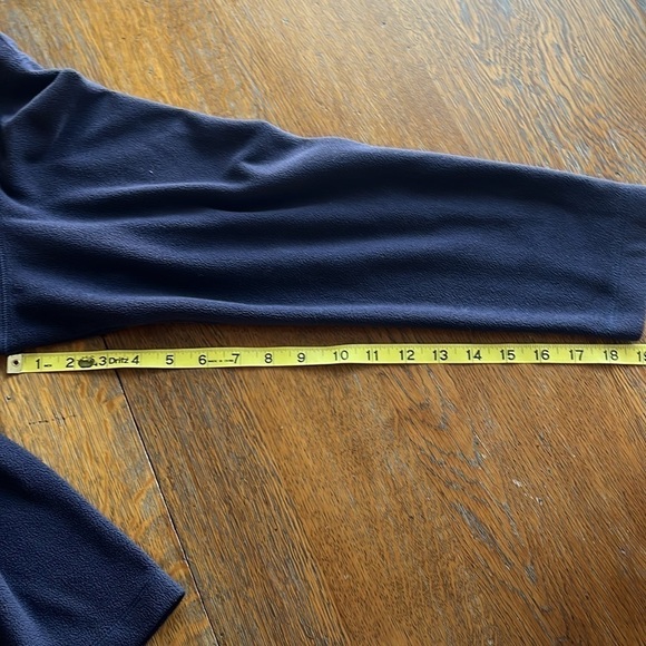 Lands End Micro Fleece Pullover 3/4 Zipper Size Lg 14-16 Navy Blue Long Sleeve - Picture 9 of 12